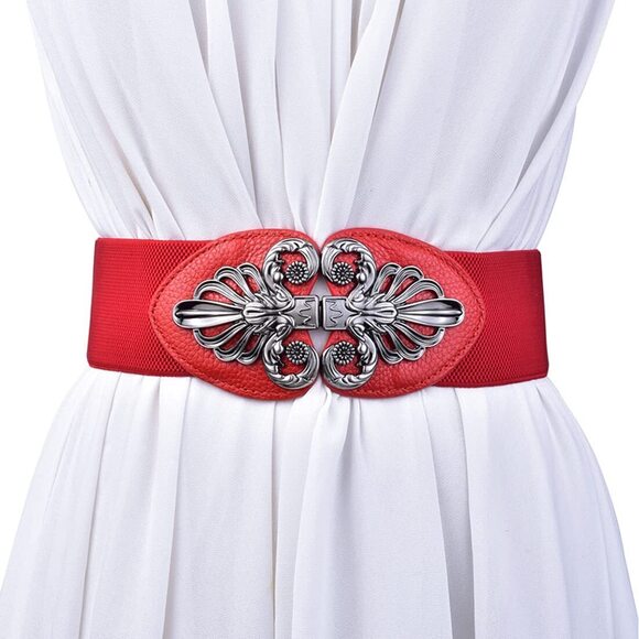 7354 3 Pack Women\'s Vintage Wide Elastic Stretch Waist Belt Waistband main image 5